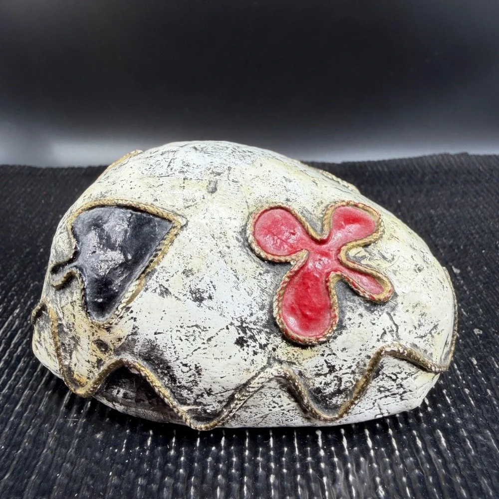 Vintage Mexican Folk Art Decorative Playing Card Suits Spade Club Paperweight